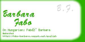 barbara fabo business card